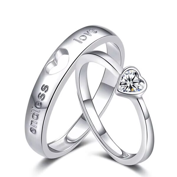 2 Bague Couple "Amour Éternel"