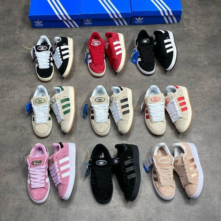 Sneakers en cuir multicolores