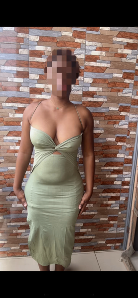 Robe longue élégante verte