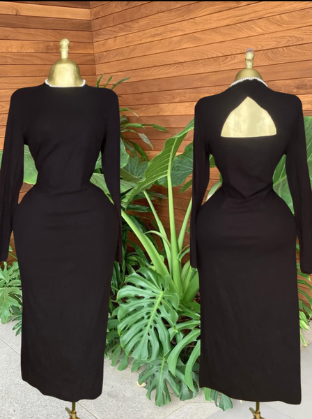 Robe noire élégante femme