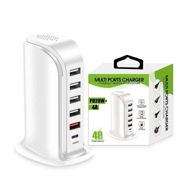 Chargeur 40w multi 6port