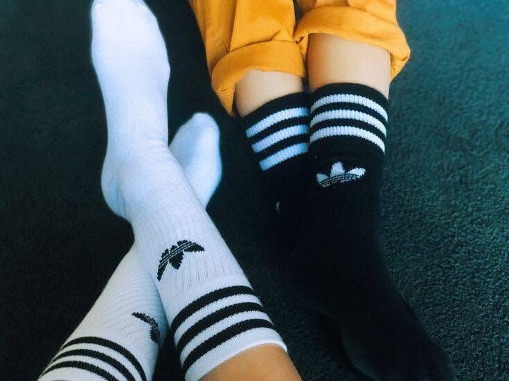Chaussettes rayées tendance
