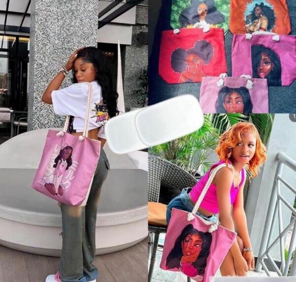 Sac fourre-tout illustré trendy
