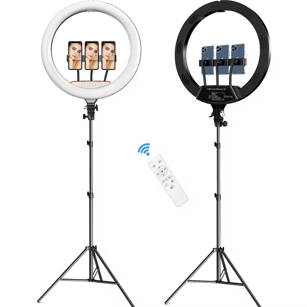 Ring LIGHT 18 pouces 3 support de téléphone avec télécommand