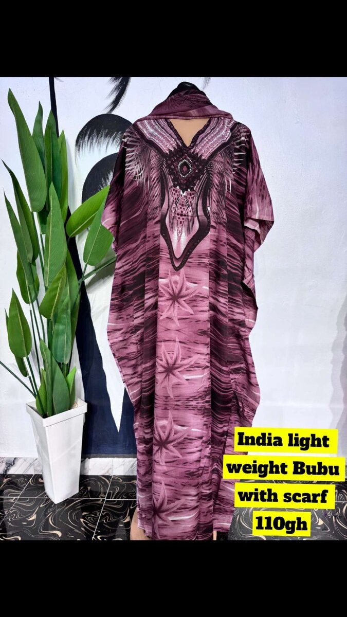 India light weight Bubu with scarf