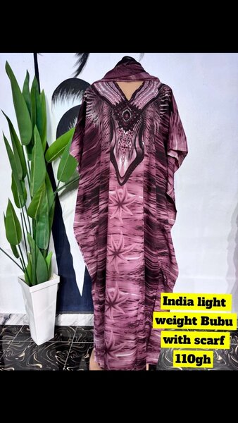 India light weight Bubu with scarf