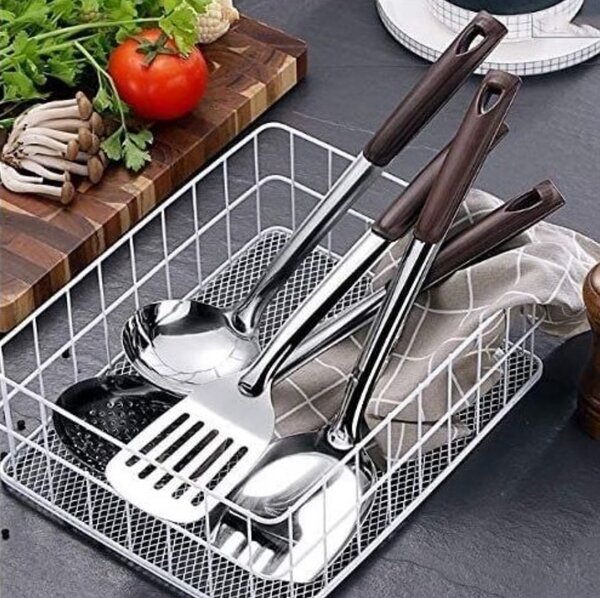 Set of Colander - 4 Pcs - Silver/Brown