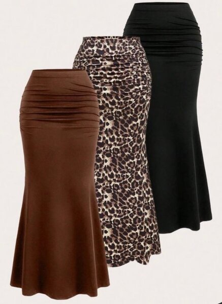 Flare maxi skirt
