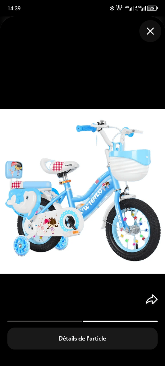 Vélo Enfant avec Roulettes