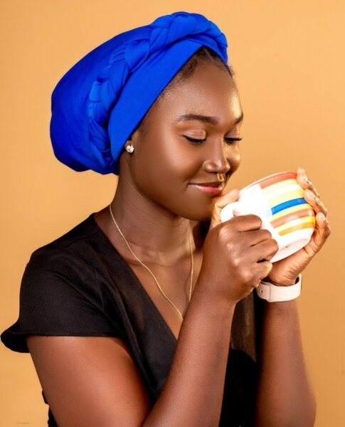 Braided Turban blue