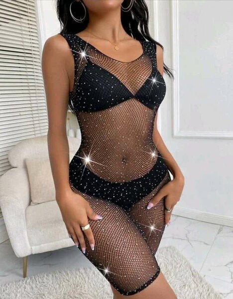 Robe en filet scintillante