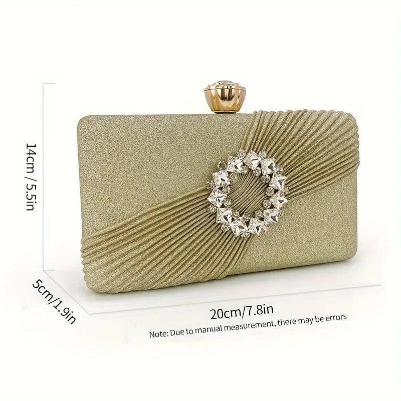 Pochette Éclat Doré Strass