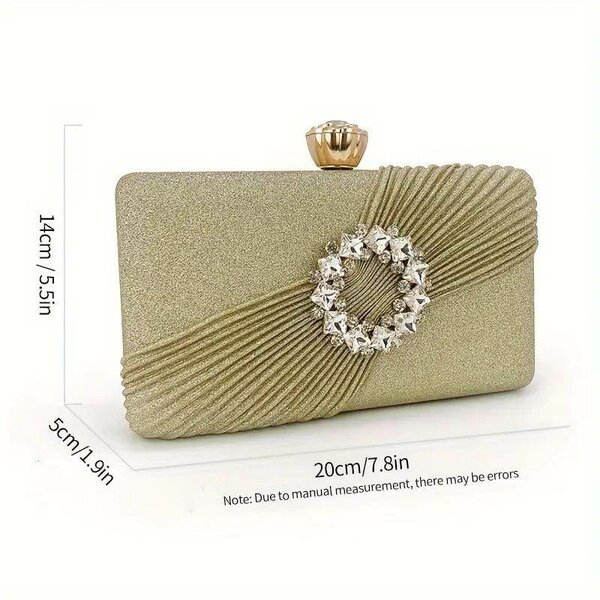 Pochette Éclat Doré Strass