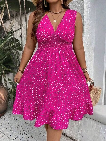 Robe évasée imprimée femme