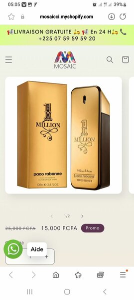 Parfum One Million Homme