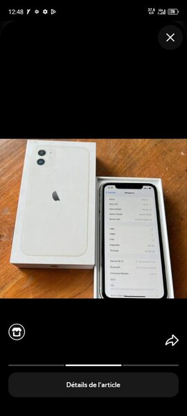 iPhone 11 Blanc 64GB Débloqué