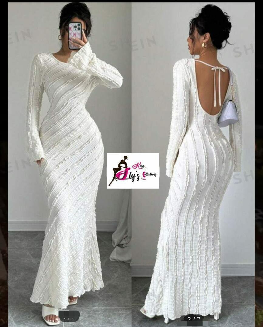 Robe longue élégante crochet