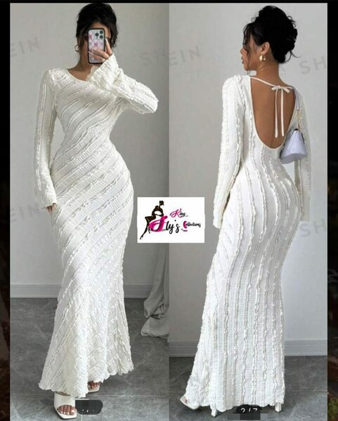 Robe longue élégante crochet