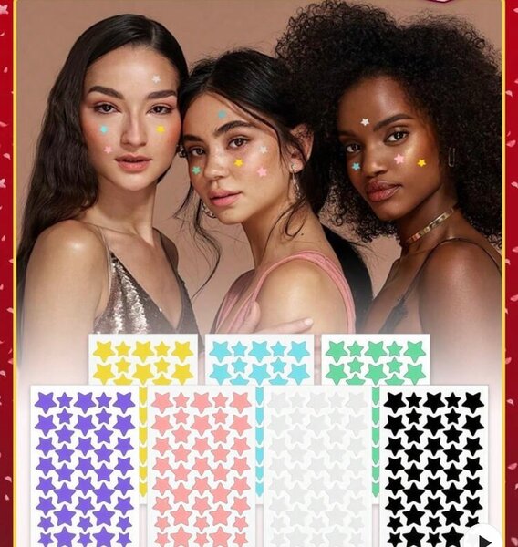 Autocollants Étoiles Visage Colorés
