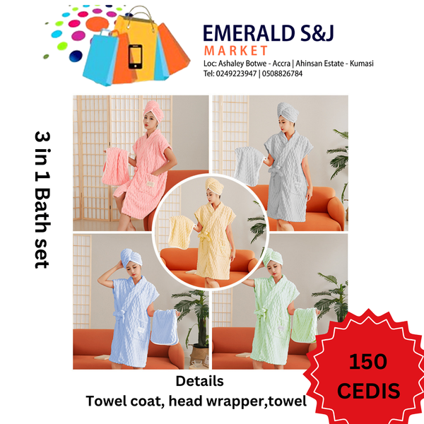 Towel bath set for ladies