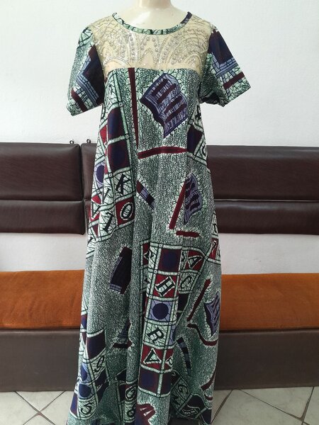 Robe longue imprimée boho