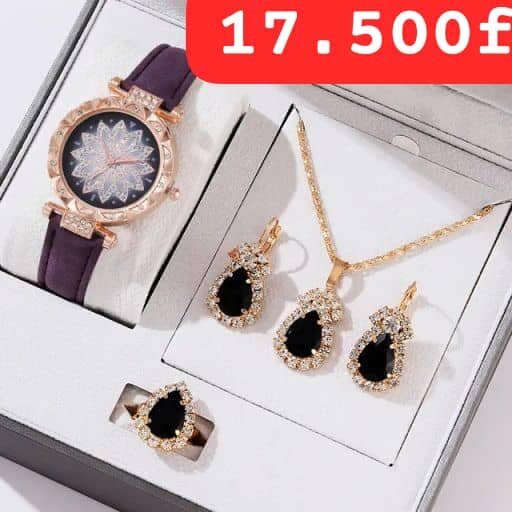 Ensemble de bijoux pour femmes en noir