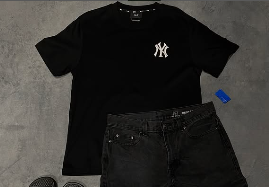 black t-shirt