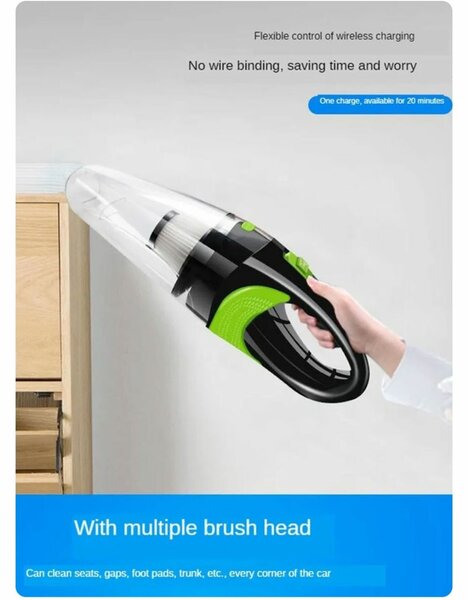 HANDHELD CORDLESS USB CHARGER CYCLONIC SUCTION VACUUM CLEANE