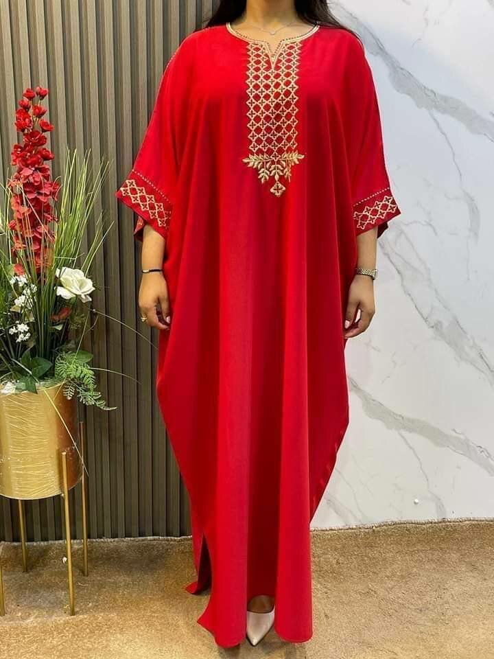 Robe Kaftan Vert Élégante