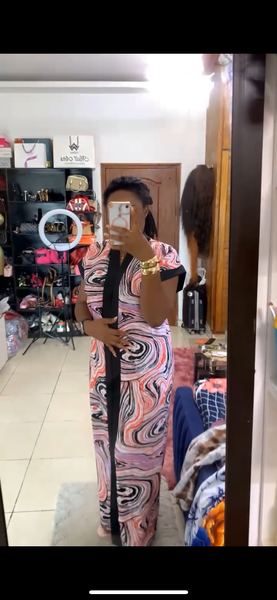 Robe longue à motifs colorés