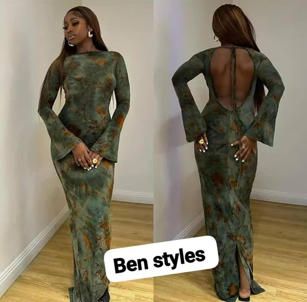 Robe élégante à dos ouvert