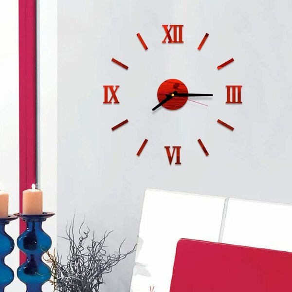 Horloge murale adhésive 2 D