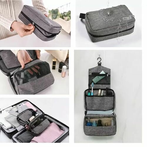 Trousse De Toilette Hommes Et Femmes - Gris