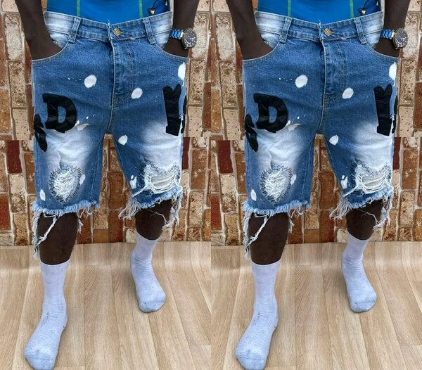 Short en jean décontracté homme