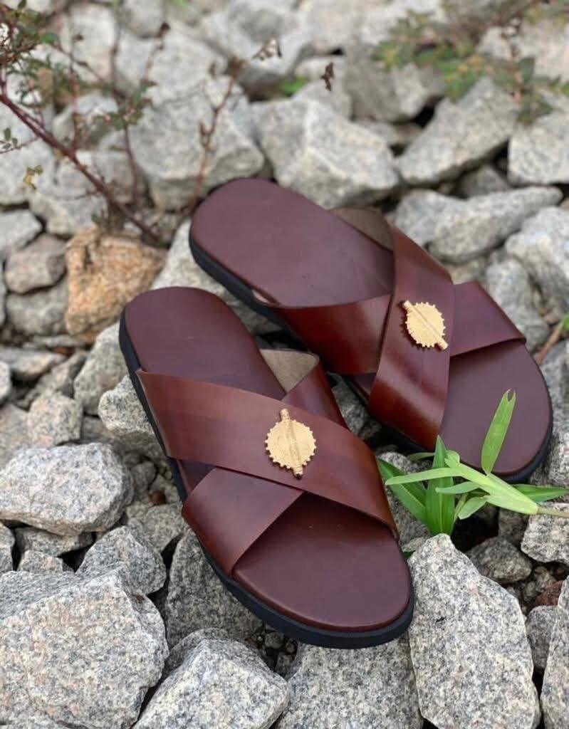 Sandales en cuir pour homme