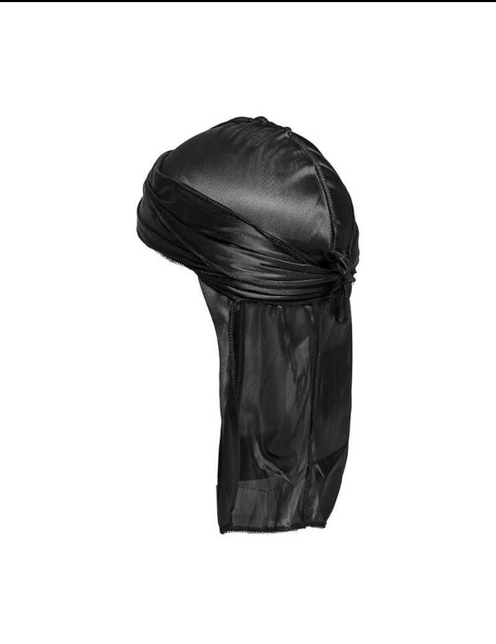 Durag en satin noir