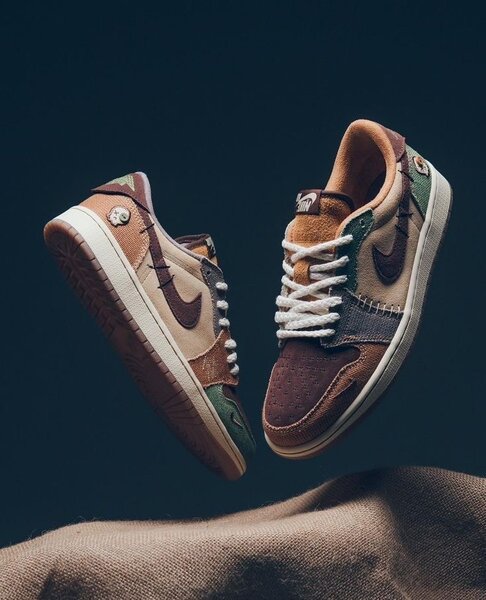 Sneakers patchwork multicolores