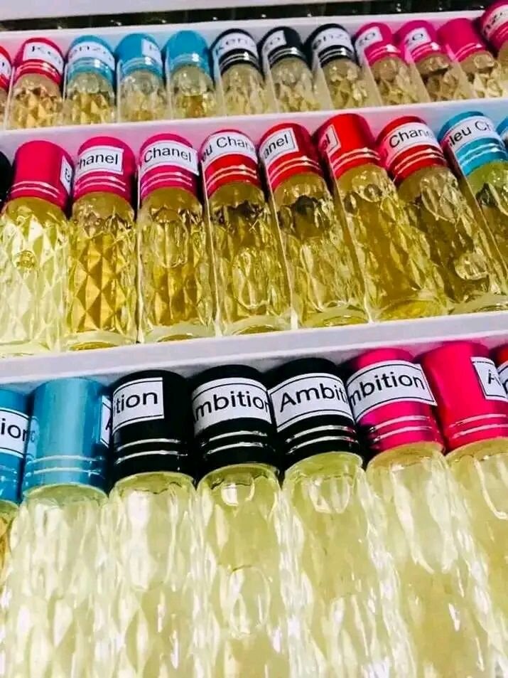 Les huiles où essences de parfum de différentes marques