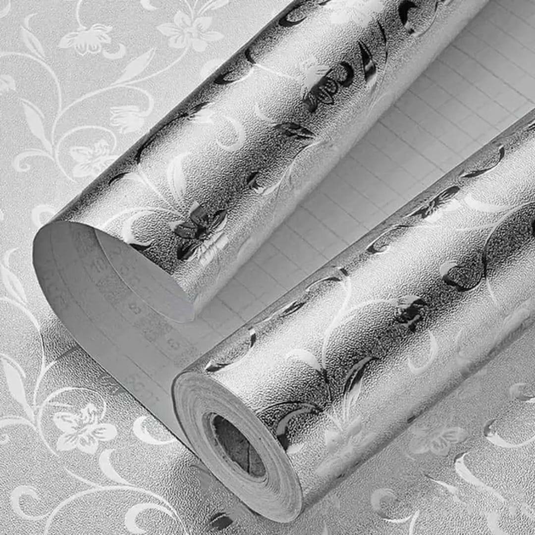 Papier adhésif argenté décoratif