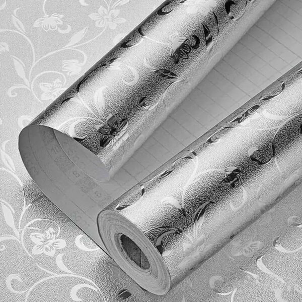 Papier adhésif argenté décoratif