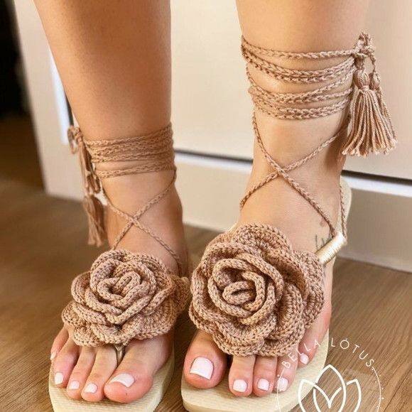 Sandales Bohèmes à Fleur