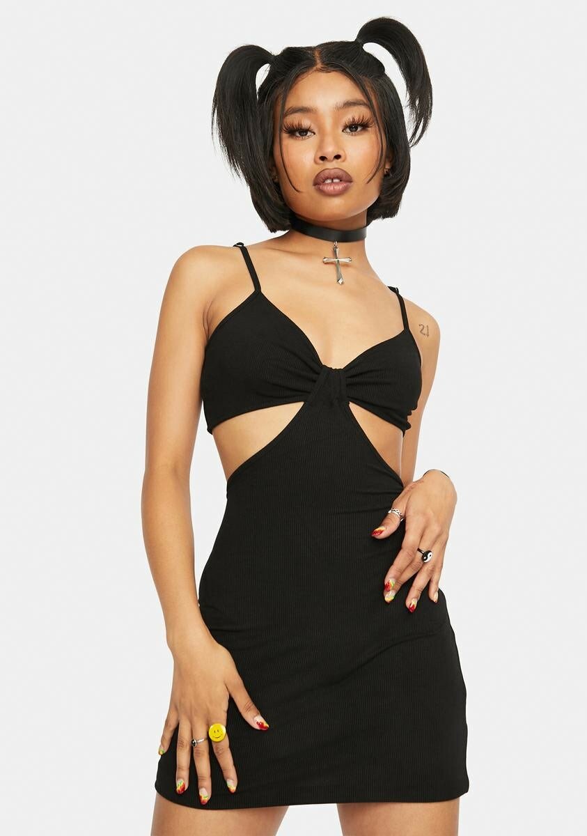 Front knotted bodycon