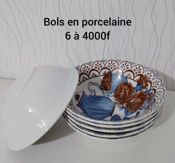 Lot de bols en porcelaine