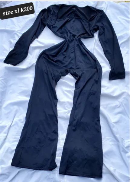 blue jumpsuit