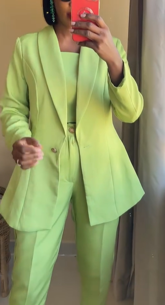 Pea green 3 piece