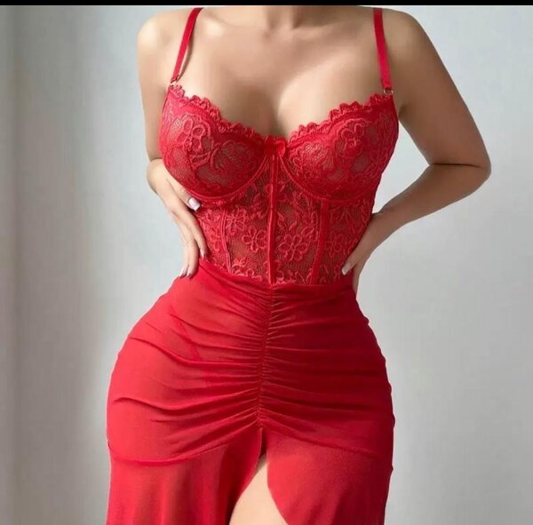 Ensemble Lingerie Rouge Sensuel