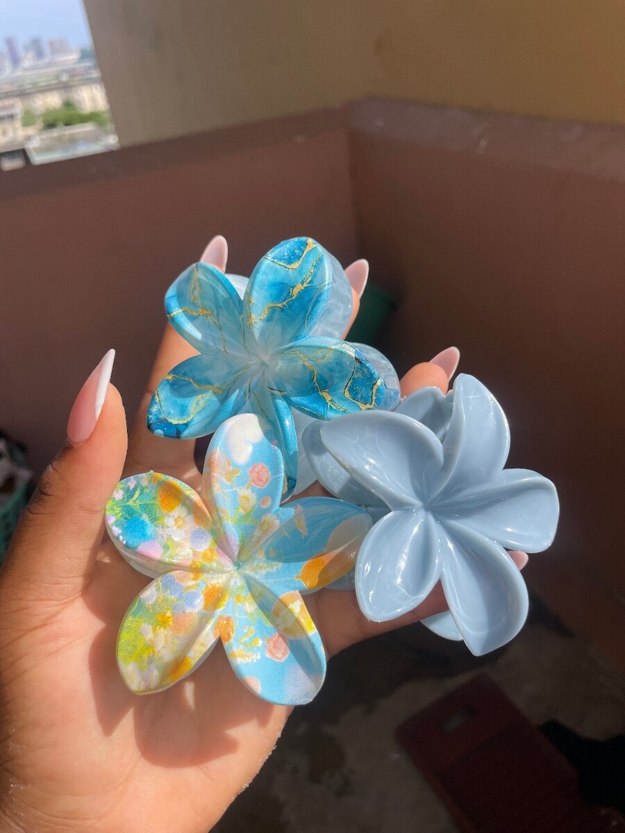 Barrette en fleur