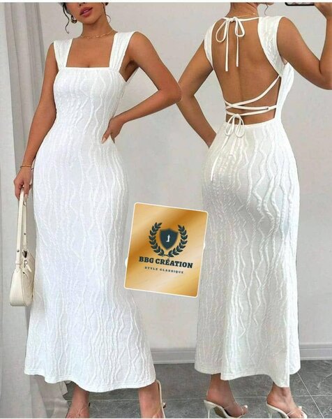 Robe longue élégante dos nu