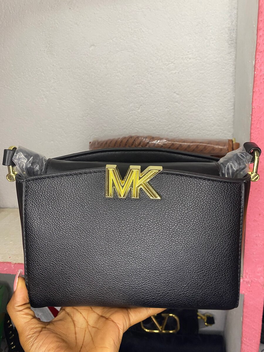 Sac à main en cuir noir élégant MK