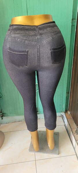 Leggings jean femme taille haute